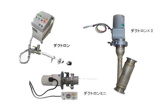 自動配管クリーニングシステム　ダクトロン、ダクトロンミニ、ダクトロンXⅡ